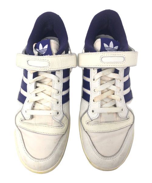 adidas（アディダス）adidas (アディダス) ローカットスニーカー FORUM 84 LOW AEC(フォーラム84 ロー AEC) ホワイト×パープル サイズ:27の古着・服飾アイテム