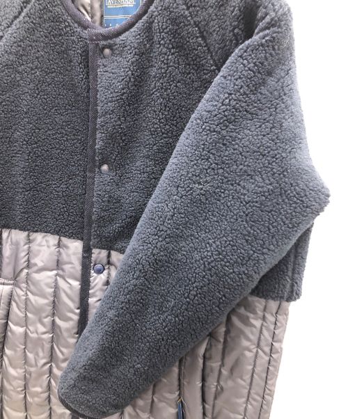 LAVENHAM（ラベンハム）LAVENHAM (ラベンハム) 切替ノーカラーコート SHERPA PALGRAVE ネイビー サイズ:36の古着・服飾アイテム