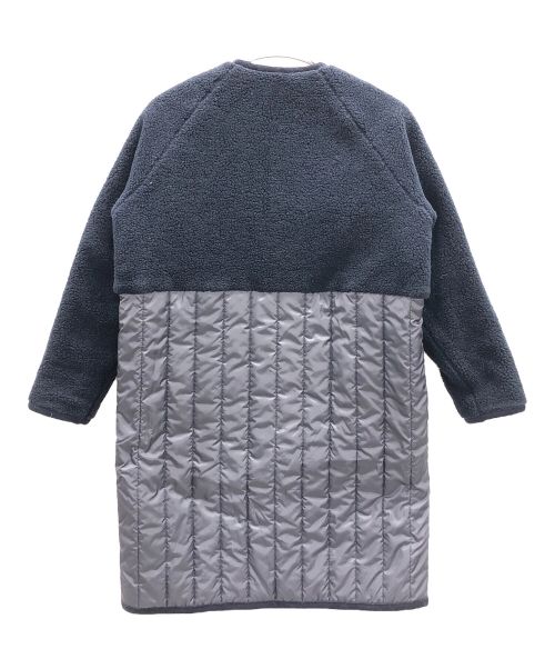 LAVENHAM（ラベンハム）LAVENHAM (ラベンハム) 切替ノーカラーコート SHERPA PALGRAVE ネイビー サイズ:36の古着・服飾アイテム