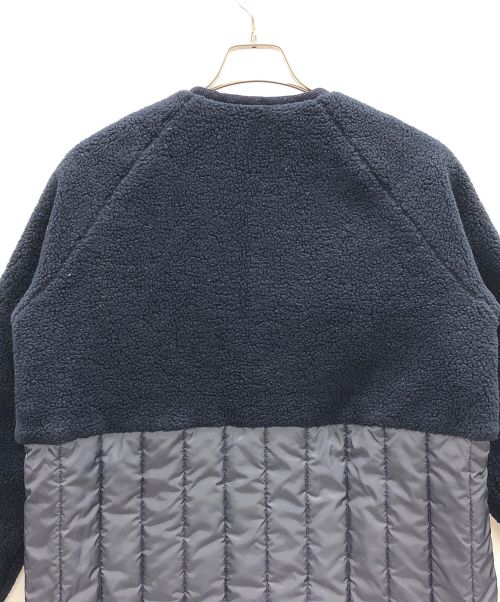 LAVENHAM（ラベンハム）LAVENHAM (ラベンハム) 切替ノーカラーコート SHERPA PALGRAVE ネイビー サイズ:36の古着・服飾アイテム