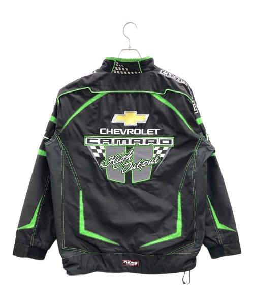 CAMARO（カマロ）CAMARO (カマロ) レーシングジャケット COMPETITION Edition ブラック×グリーン サイズ:Lの古着・服飾アイテム