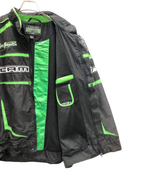 CAMARO（カマロ）CAMARO (カマロ) レーシングジャケット COMPETITION Edition ブラック×グリーン サイズ:Lの古着・服飾アイテム