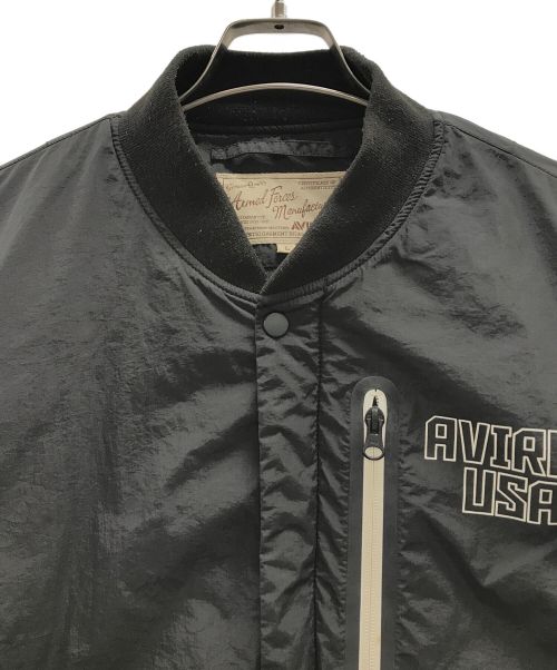 AVIREX（アヴィレックス）AVIREX (アヴィレックス) サーモナイロンスタジアムジャケット ブラック サイズ:Lの古着・服飾アイテム