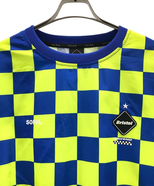 F.C.R.B.（エフシーレアルブリストル）F.C.R.B. (エフシーアールビー) SOPH. (ソフネット) ゲームシャツ CHECKER FLAME PISTE（チェッカー  フレイム ピステ） ブルー系 サイズ:Sの古着・服飾アイテム