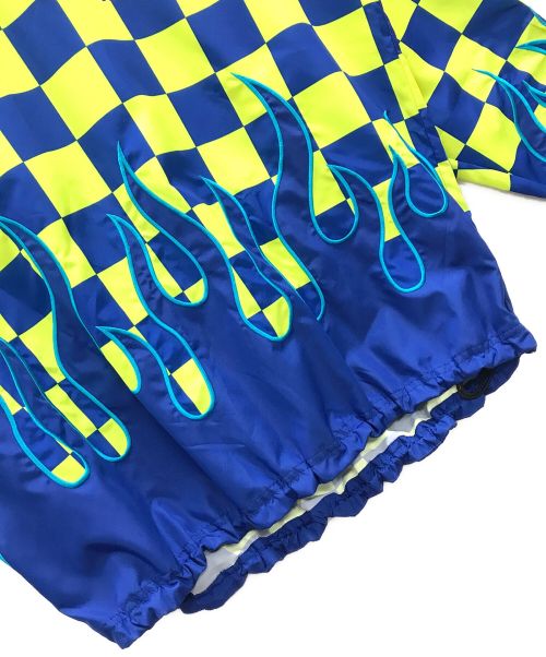 F.C.R.B.（エフシーレアルブリストル）F.C.R.B. (エフシーアールビー) SOPH. (ソフネット) ゲームシャツ CHECKER FLAME PISTE（チェッカー  フレイム ピステ） ブルー系 サイズ:Sの古着・服飾アイテム