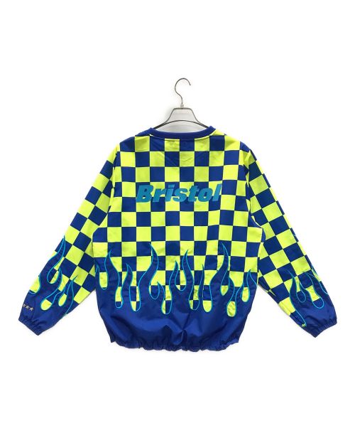 F.C.R.B.（エフシーレアルブリストル）F.C.R.B. (エフシーアールビー) SOPH. (ソフネット) ゲームシャツ CHECKER FLAME PISTE（チェッカー  フレイム ピステ） ブルー系 サイズ:Sの古着・服飾アイテム