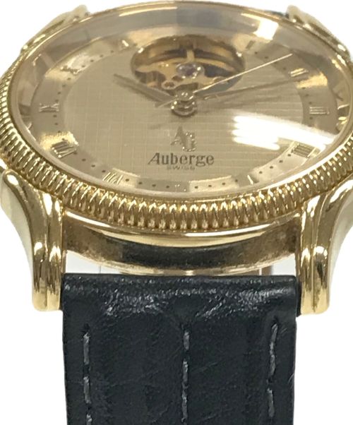 AUBERGE（オーベルジュ）AUBERGE (オーベルジュ) 腕時計 自動巻き レザーベルト ゴールド サイズ:実寸サイズにてご確認ください。の古着・服飾アイテム