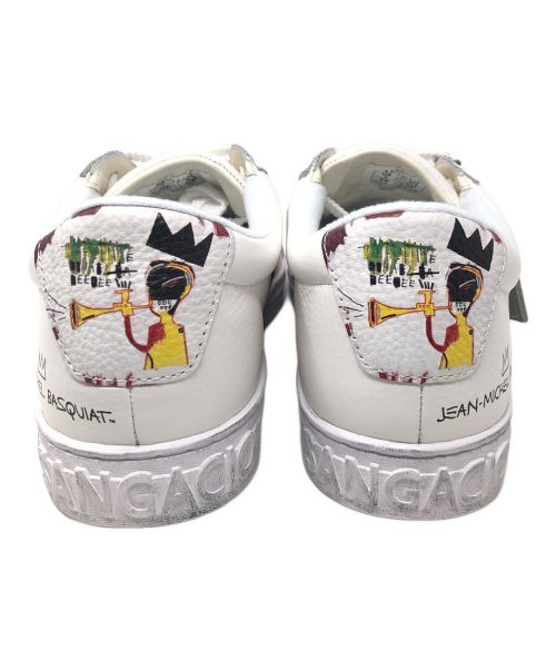 Sangacio（サンガッチョ）Sangacio (サンガッチョ) Jean Michel Basquiat (ジャン＝ミシェル・バスキア) スニーカー にゅSG『Basquiat』(バスキア) ホワイト サイズ:27cmの古着・服飾アイテム