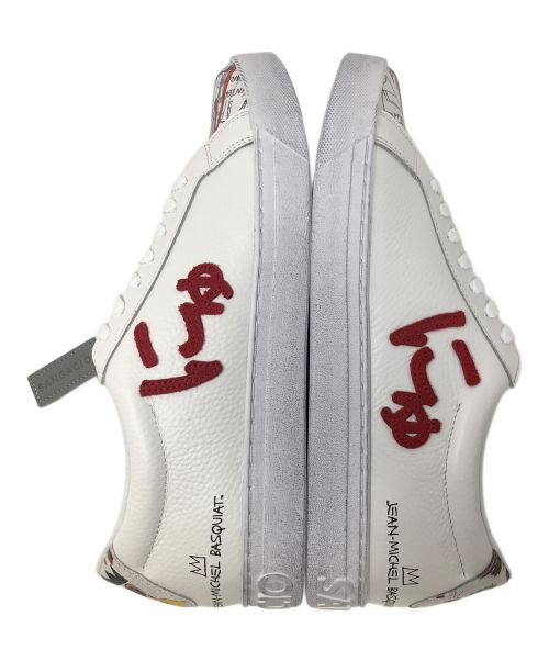 Sangacio（サンガッチョ）Sangacio (サンガッチョ) Jean Michel Basquiat (ジャン＝ミシェル・バスキア) スニーカー にゅSG『Basquiat』(バスキア) ホワイト サイズ:27cmの古着・服飾アイテム