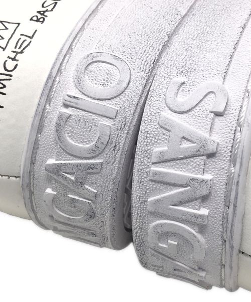 Sangacio（サンガッチョ）Sangacio (サンガッチョ) Jean Michel Basquiat (ジャン＝ミシェル・バスキア) スニーカー にゅSG『Basquiat』(バスキア) ホワイト サイズ:27cmの古着・服飾アイテム