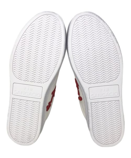 Sangacio（サンガッチョ）Sangacio (サンガッチョ) Jean Michel Basquiat (ジャン＝ミシェル・バスキア) スニーカー にゅSG『Basquiat』(バスキア) ホワイト サイズ:27cmの古着・服飾アイテム