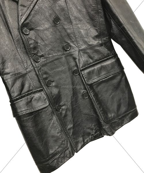 KATHARINE HAMNETT（キャサリンハムネット）KATHARINE HAMNETT (キャサリンハムネット) シープスキンレザーコート ブラック サイズ:Mの古着・服飾アイテム