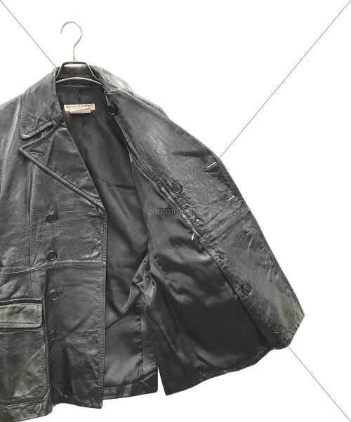 KATHARINE HAMNETT（キャサリンハムネット）KATHARINE HAMNETT (キャサリンハムネット) シープスキンレザーコート ブラック サイズ:Mの古着・服飾アイテム