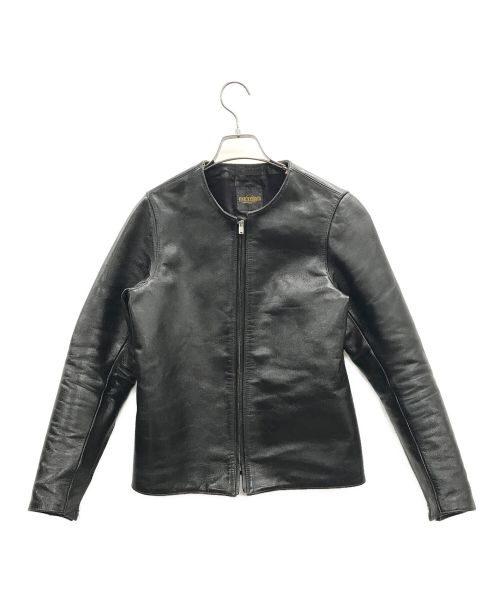 FINECREEK&CO（ファインクリークアンドコー）FINECREEK&CO (ファインクリーク) レザージャケット ブラック サイズ:36の古着・服飾アイテム