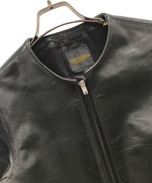 FINECREEK&CO（ファインクリークアンドコー）FINECREEK&CO (ファインクリーク) レザージャケット ブラック サイズ:36の古着・服飾アイテム