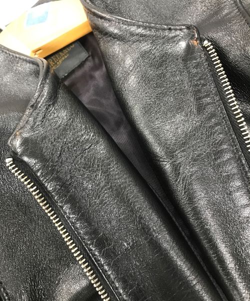 FINECREEK&CO（ファインクリークアンドコー）FINECREEK&CO (ファインクリーク) レザージャケット ブラック サイズ:36の古着・服飾アイテム