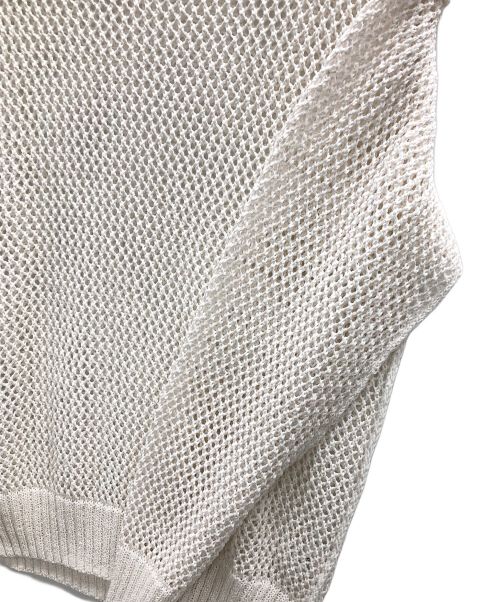 ESLOW（エスロー）ESLOW (エスロー) ニット MESH SWEATER(メッシュセーター) ホワイト サイズ:9の古着・服飾アイテム