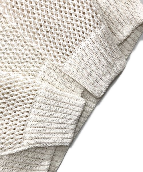 ESLOW（エスロー）ESLOW (エスロー) ニット MESH SWEATER(メッシュセーター) ホワイト サイズ:9の古着・服飾アイテム