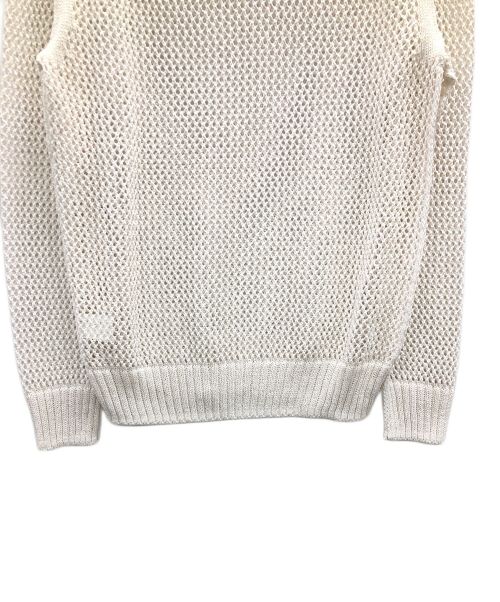 ESLOW（エスロー）ESLOW (エスロー) ニット MESH SWEATER(メッシュセーター) ホワイト サイズ:9の古着・服飾アイテム