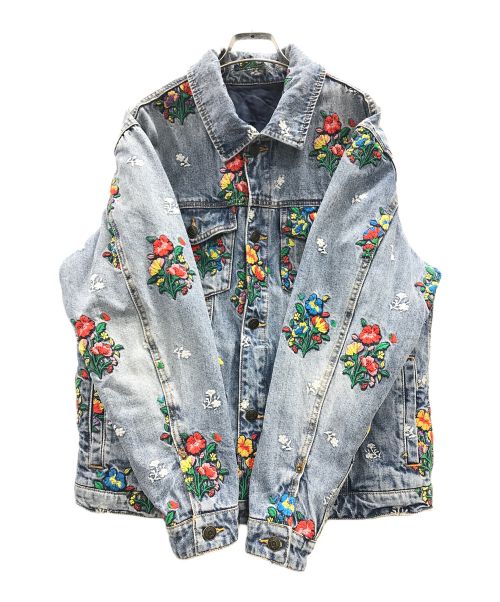 KITH（キス）KITH (キス) デニムジャケット Cotton Idg Floral Pattern（コットン インディゴ フローラル パターン） インディゴ サイズ:Mの古着・服飾アイテム