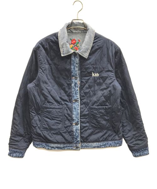 KITH（キス）KITH (キス) デニムジャケット Cotton Idg Floral Pattern（コットン インディゴ フローラル パターン） インディゴ サイズ:Mの古着・服飾アイテム