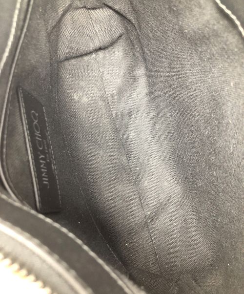 JIMMY CHOO（ジミーチュウ）JIMMY CHOO (ジミーチュウ) クラッチバッグ ホワイト×ブラック サイズ:実寸サイズにてご確認ください。の古着・服飾アイテム