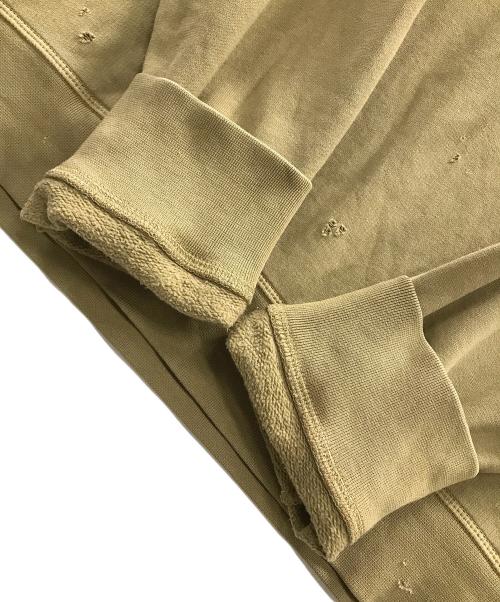 DSQUARED2（ディースクエアード）DSQUARED2 (ディースクエアード) オーバーサイズスウェット ロゴショルダーパッチダメージ加工スウェット ベージュ サイズ:Sの古着・服飾アイテム