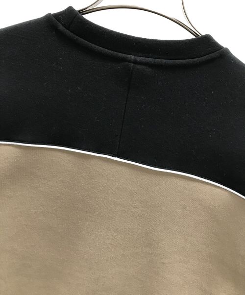 F.C.R.B.（エフシーレアルブリストル）F.C.R.B. (エフシーアールビー) スウェット ラグランスリーブ TECH SWEAT OVERSIZED CREWNECK TOP（テック スウェット オーバーサイズド クルーネック トップ） ブラック×ベージュ サイズ:Sの古着・服飾アイテム