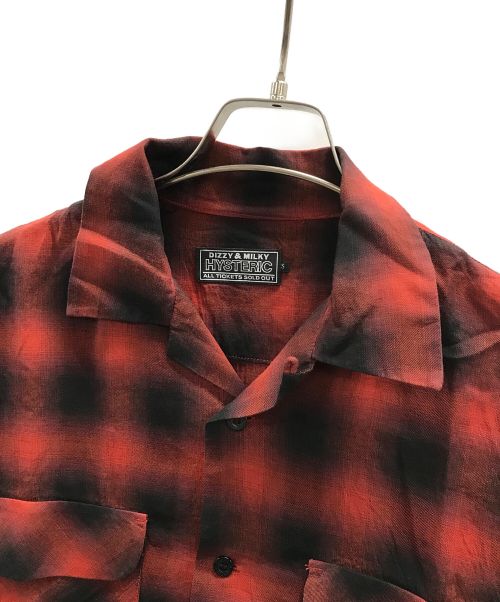 Hysteric Glamour（ヒステリックグラマー）Hysteric Glamour (ヒステリックグラマー) オープンカラーシャツ レッド サイズ:Sの古着・服飾アイテム