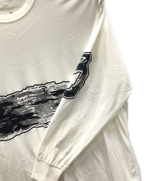 Y-3（ワイスリー）Y-3 (ワイスリー) グラフィックロングスリーブTシャツ ホワイト サイズ:S/Pの古着・服飾アイテム