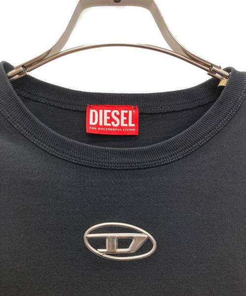 DIESEL（ディーゼル）DIESEL (ディーゼル) オーバルロゴTシャツ ブラック サイズ:XXSの古着・服飾アイテム