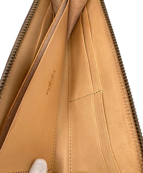 nakota（ナコタ）nakota (ナコタ) 長財布 ブッテーロレザー L（エル）字ファスナー ロングウォレット ブラウン サイズ:実寸サイズにてご確認ください。の古着・服飾アイテム