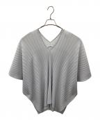 PLEATS PLEASEプリーツプリーズ）の古着「プリーツブラウス PLEATS PLEASE（プリーツ プリーズ）」｜グレー