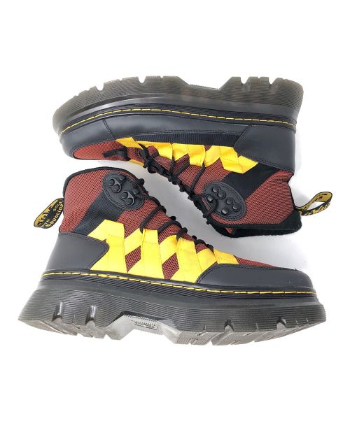 Dr.Martens（ドクターマーチン）Dr.Martens (ドクターマーチン) ブーツ Boury Contrast Utility Boots(ブリー コントラスト ユーティリティ ブーツ) ８ホールブーツ レッド系 サイズ:UK8の古着・服飾アイテム