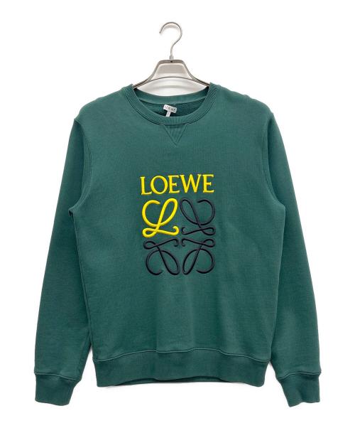 LOEWE（ロエベ）LOEWE (ロエベ) アナグラムレギュラーフィットスウェットシャツ グリーン サイズ:Mの古着・服飾アイテム