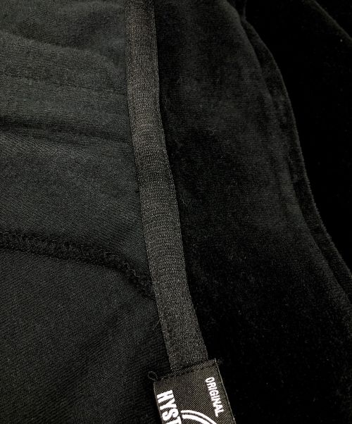 Hysteric Glamour（ヒステリックグラマー）Hysteric Glamour (ヒステリックグラマー) ベロアジャケット NIGHT GROOVE（ナイト グルーヴ）刺繍トラックジャケット ブラック サイズ:Sの古着・服飾アイテム