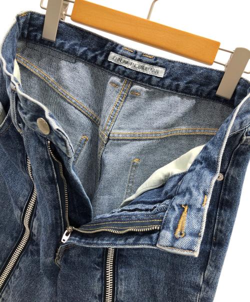 JOHN LAWRENCE SULLIVAN（ジョン ローレンス サリバン）JOHN LAWRENCE SULLIVAN (ジョン ローレンス サリバン) ジーンズ WASHED DENIM ZIPPED PANTS（ウォッシュ デニム ジッパー パンツ） インディゴ サイズ:44の古着・服飾アイテム