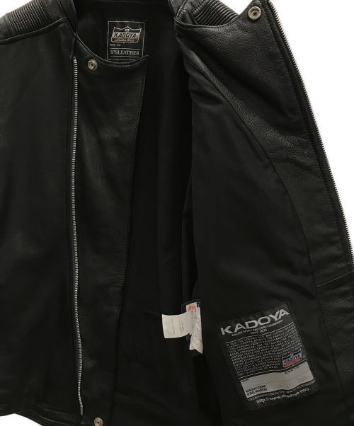 KADOYA（カドヤ）KADOYA (カドヤ) レザージャケット ATLAS（アトラス）レザージャケット ブラック サイズ:Sの古着・服飾アイテム