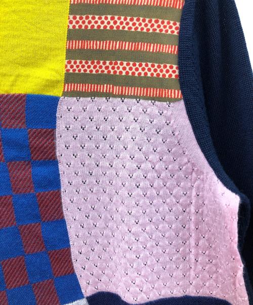 tricot COMME des GARCONS（トリココムデギャルソン）tricot COMME des GARCONS (トリココムデギャルソン) ニット ウール パッチワーク バックオープンクルーネック マルチカラー サイズ:実寸サイズにてご確認ください。の古着・服飾アイテム