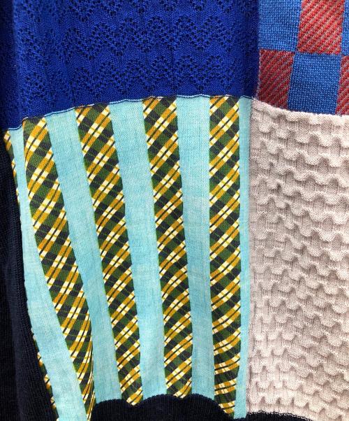 tricot COMME des GARCONS（トリココムデギャルソン）tricot COMME des GARCONS (トリココムデギャルソン) ニット ウール パッチワーク バックオープンクルーネック マルチカラー サイズ:実寸サイズにてご確認ください。の古着・服飾アイテム
