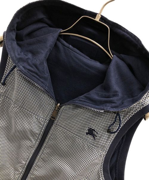 BURBERRY BLACK LABEL（バーバリーブラックレーベル）BURBERRY BLACK LABEL (バーバリーブラックレーベル) ベスト リバーシブルベスト リバーシブル ジップアップベスト ネイビー サイズ:2の古着・服飾アイテム