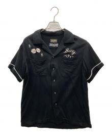 SKULL WORKS×BETTY BOOP（スカルワークス×ベティー・ブープ）の古着「半袖シャツ」｜ブラック
