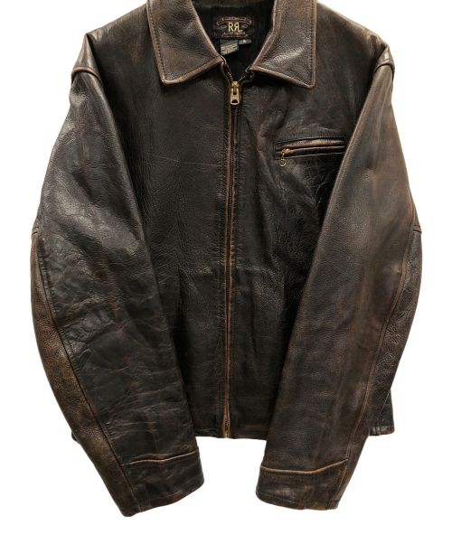 RRL（ダブルアールエル）RRL (ダブルアールエル) レザージャケット ブラウン サイズ:Sの古着・服飾アイテム