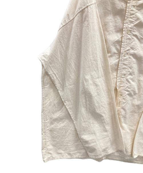 EEL（イール）EEL (イール) ノーカラーワイドシャツ アイボリー サイズ:Mの古着・服飾アイテム