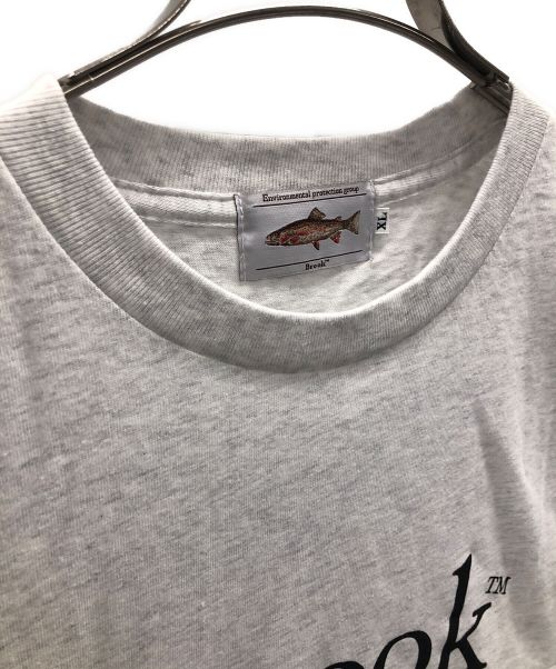 BROOK（ブルック）Brook (ブルック) Tシャツ/半袖カットソー シンプルロゴTシャツ グレー サイズ:XLの古着・服飾アイテム