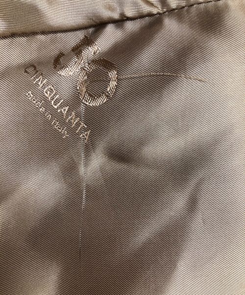 Cinquanta（チンクワンタ）Cinquanta (チンクワンタ) レザージャケット スエード ボンバージャケット ベージュ サイズ:実寸サイズにてご確認ください。の古着・服飾アイテム