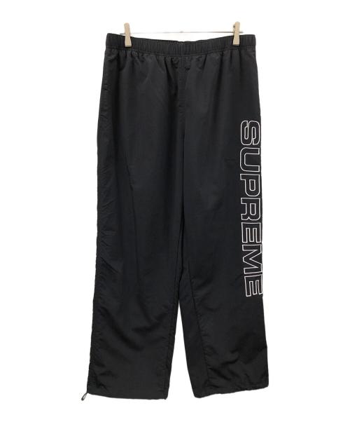 SUPREME（シュプリーム）SUPREME (シュプリーム) ナイロンパンツ Spellout Embroidered Track Pant（スペルアウト エンブロイダリー トラック パンツ） ブラック サイズ:XLargeの古着・服飾アイテム