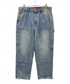 SUPREMEシュプリーム）の古着「ダブルニーペインターパンツ」｜インディゴ