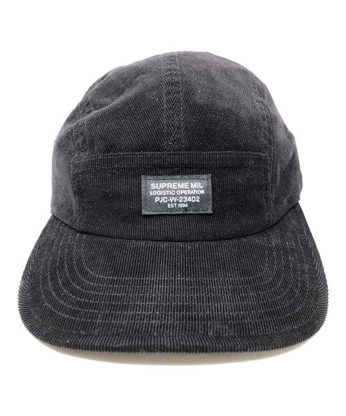 SUPREME（シュプリーム）SUPREME (シュプリーム) コーデュロイキャップ corduroy pocket camp cap(コーデュロイ ポケット キャンプキャップ) ブラック サイズ:実寸サイズにてご確認ください。の古着・服飾アイテム