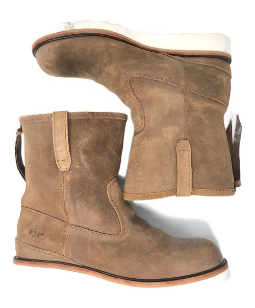 wjk（ダブルジェイケー）wjk (ダブルジェイケー) バックジップブーツ ブラウン サイズ:43の古着・服飾アイテム